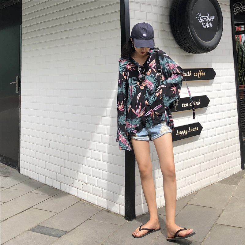 VW12350 Fashion Printed Top As Picture