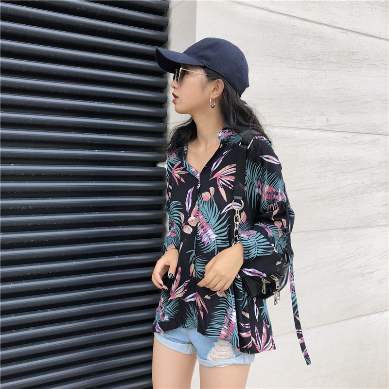 VW12350 Fashion Printed Top As Picture