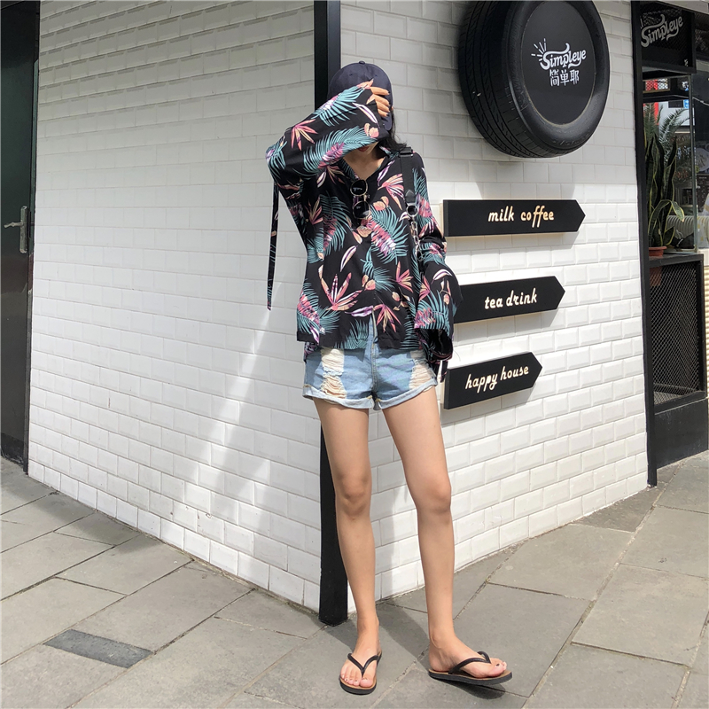 VW12350 Fashion Printed Top As Picture