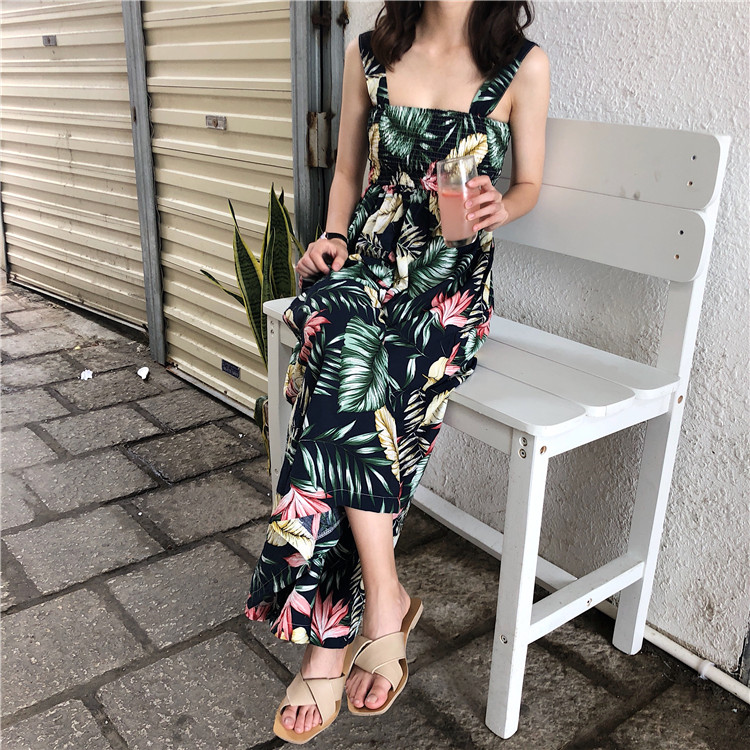 VW12321 Fashion Printed Jumpsuit Green