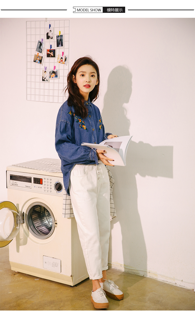 VW12327 Lovely Denim Top Blue