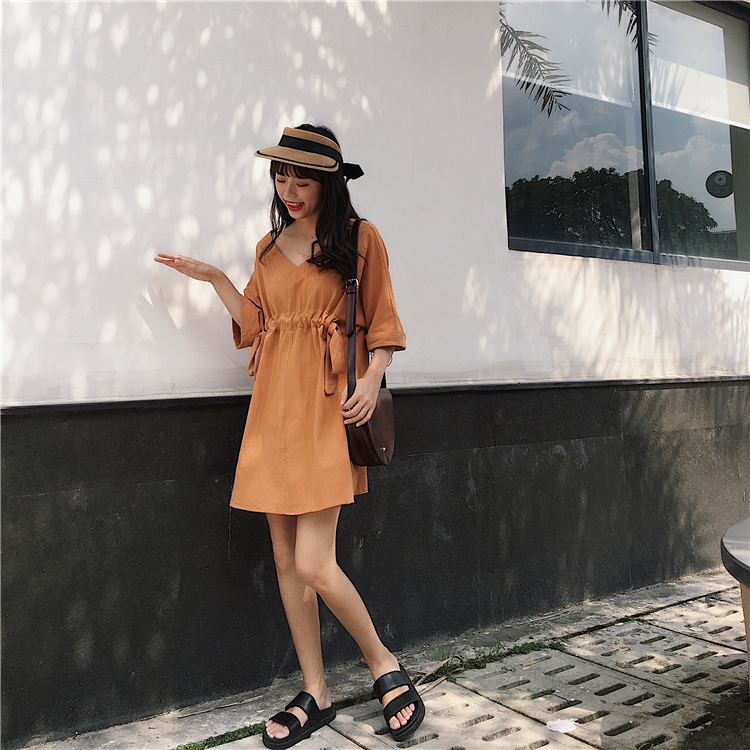 VW12331 Charming Dress Orange