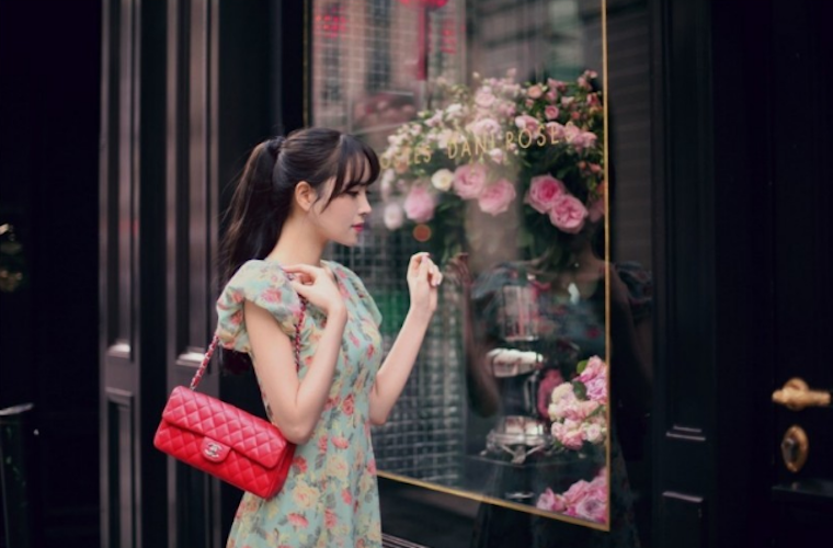 WD21563 Sweet Floral A-Line Dress As Picture