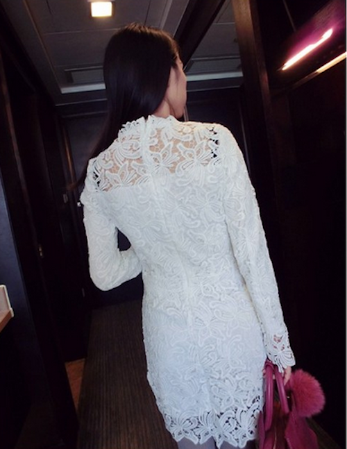WD21600 Elegant Lace Dress White