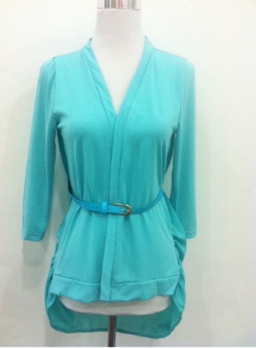 WJ21626 Stylish Cardigan Turquoise