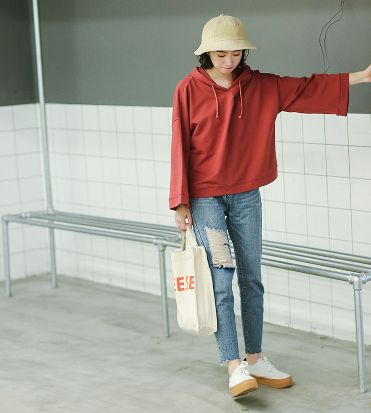 GW2251 Classic Hoodie Top Red