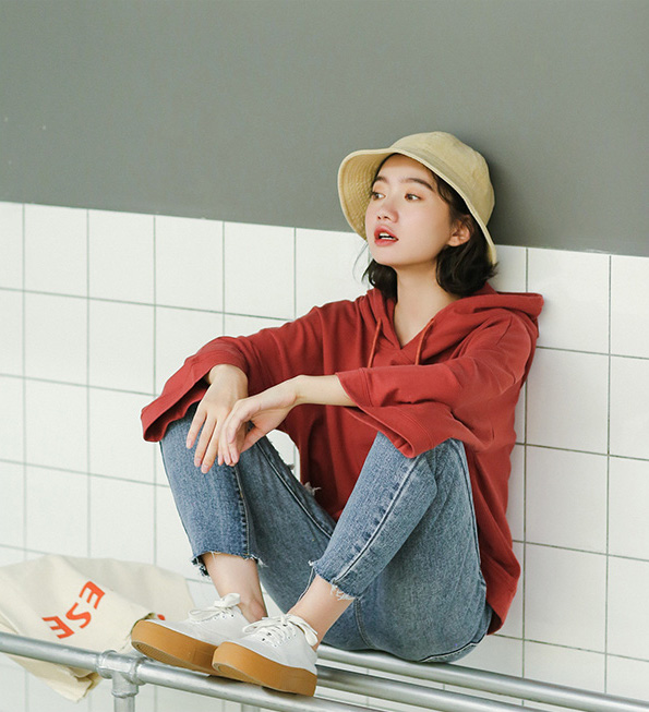 GW2251 Classic Hoodie Top Red