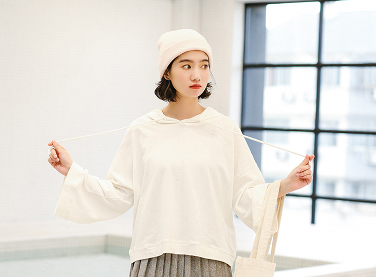 GW2251 Classic Hoodie Top White