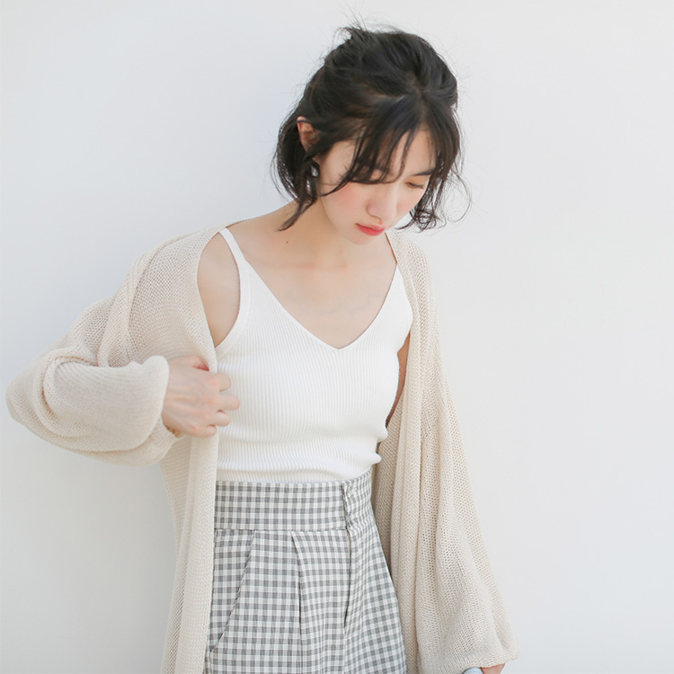 GW2252 Stylish Cardigan Almond