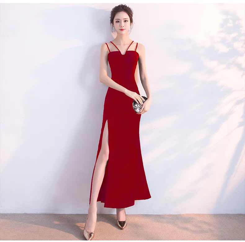 GW2254 Stylish Maxi Dress Red
