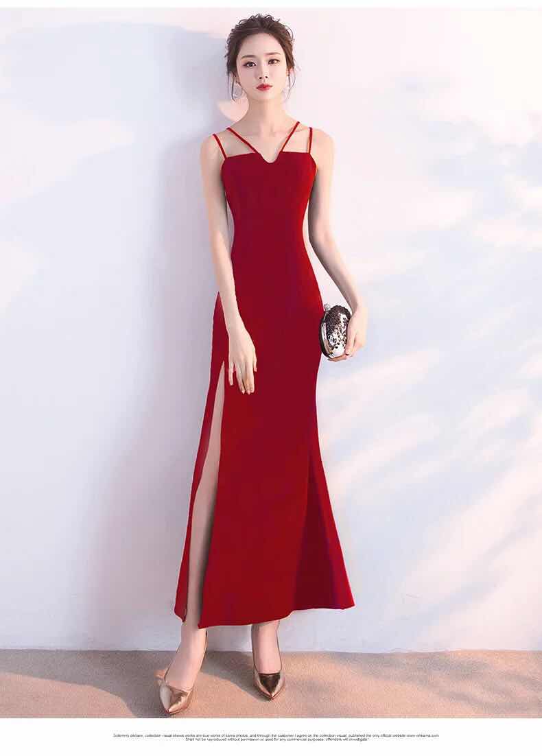 GW2254 Stylish Maxi Dress Red
