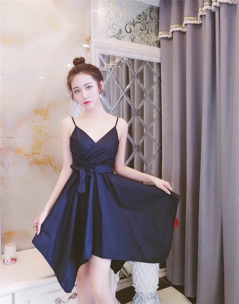 GW2257 Charming Strap Dress Black