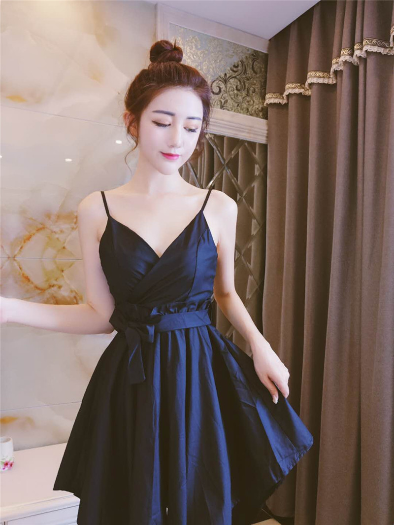 GW2257 Charming Strap Dress Black