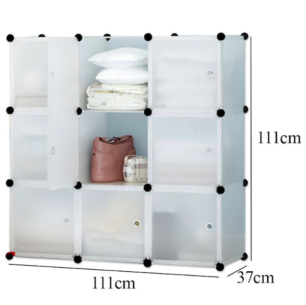 BL5028 Fashion 9 Cube Cabinet White