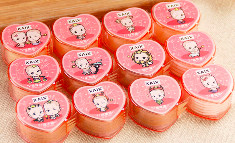 WB7653 Love Shape Double Eyelid Nude Thin