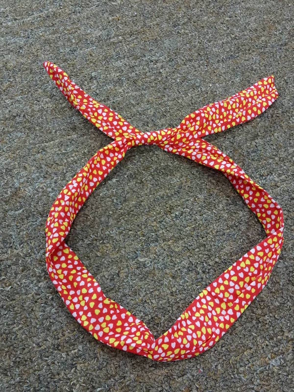 WB7657 Love Design Wire Headband Red