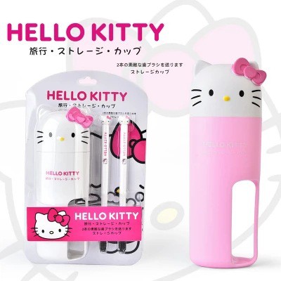 HM 826 Hello Kitty Portable Toothbrush Kit Travel  Pink 