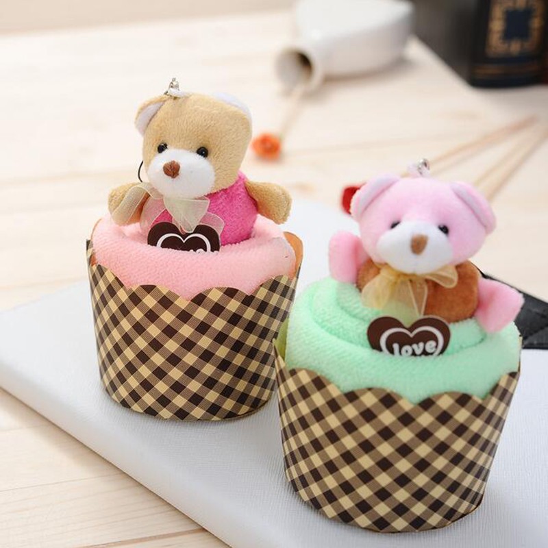 HM 825 Cute Bear Cup Cake Towel 