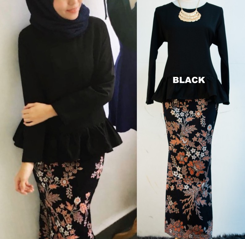 ND0004 Stylish Baju Kurung Black