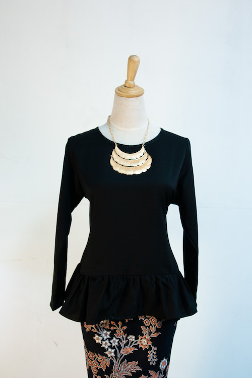 ND0004 Stylish Baju Kurung Black