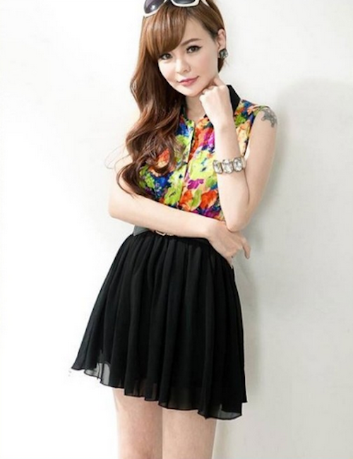 WD21646 Dainty Floral Dress Yellow