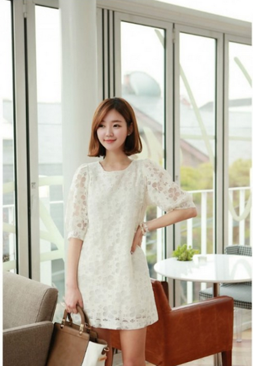 WD21691 Fashion Lovely Dress White