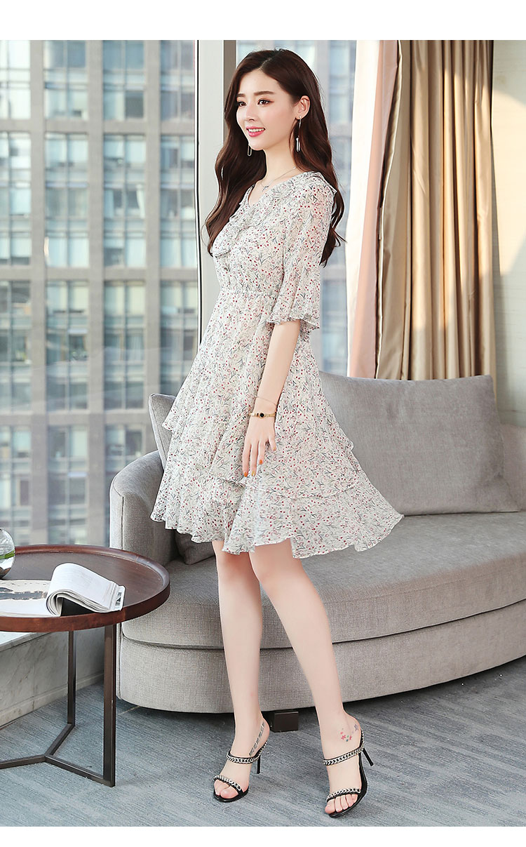 GW2273 Special Chiffon Dress As Picture