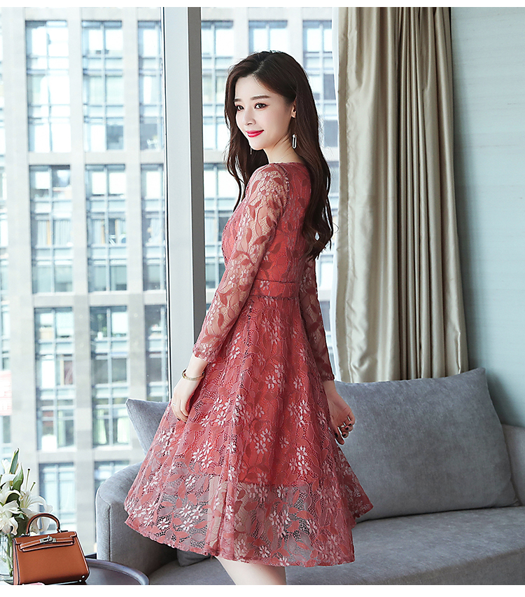 GW2276 Charming Lace Dress Orange