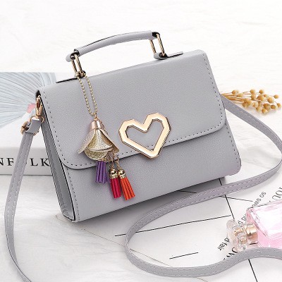 KW80376 Lovely Tassel Bag Light Grey