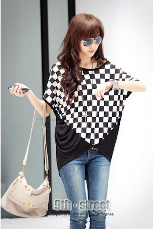 WT21740 Korea Stylish Top Black