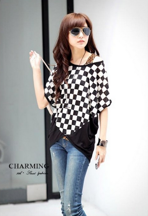 WT21740 Korea Stylish Top Black