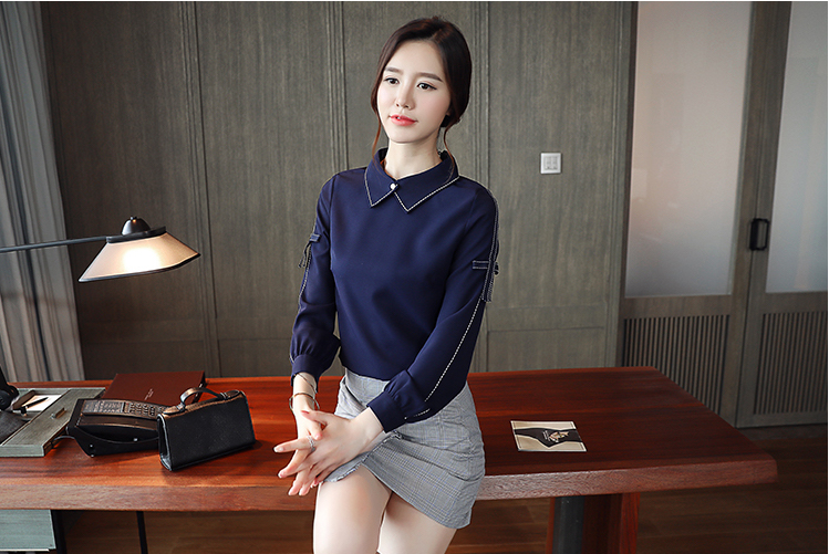 GW2311 Stylish OL Top Dark Blue