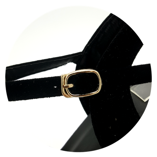 HA038 Cross Willy Heels Black