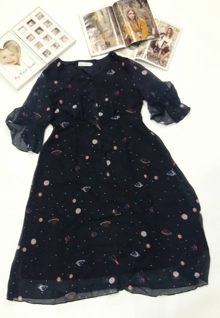 WD7684 Lovely Women's Dress Dark Blue