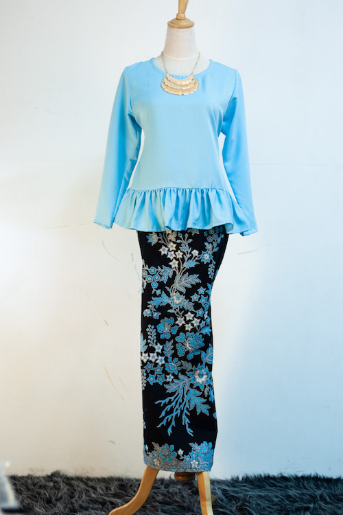 JW5051 Fashion Baju Kurung Blue