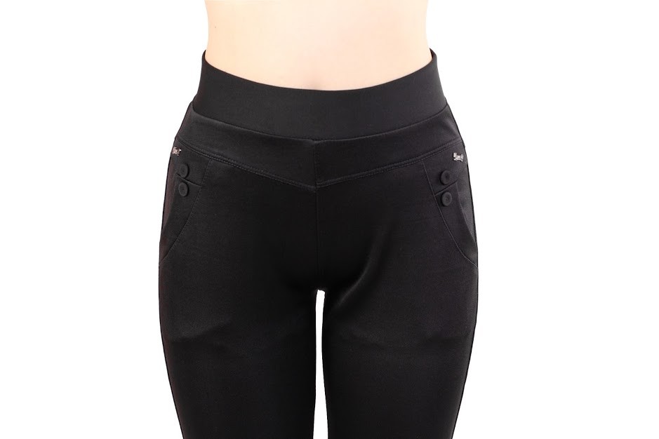 QA-481 Women Elastic Pant Black