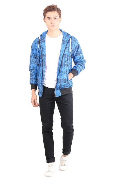 QA-489 Mens Sporty Sweater Blue