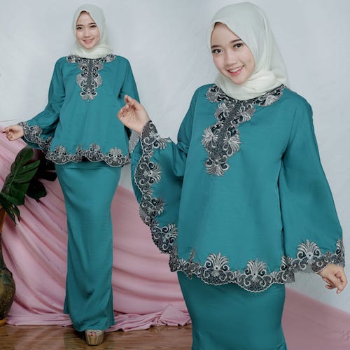 JW5007 Kurung Batwing With Skirt Tosca