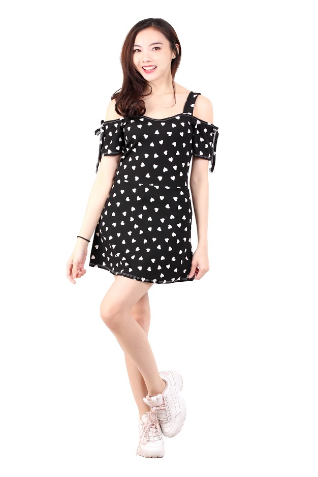 QA-531 Sweet Love Mini Dress Black
