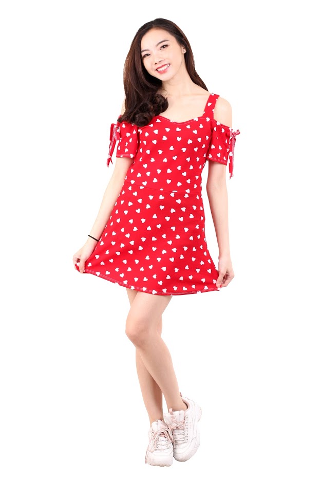 QA-531 Sweet Love Mini Dress Red