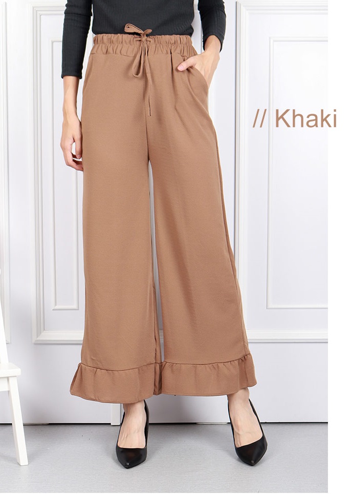 QA-611 ELASTIC PANTS KHAKI