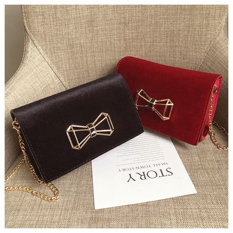 KW80449 STYLISH RIBBON SLING BAG BLACK