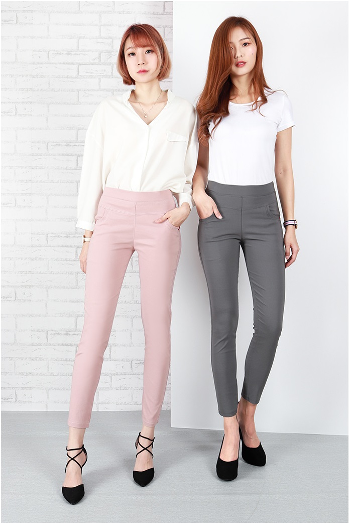QA-636 STRETCHABLE PANTS GREY
