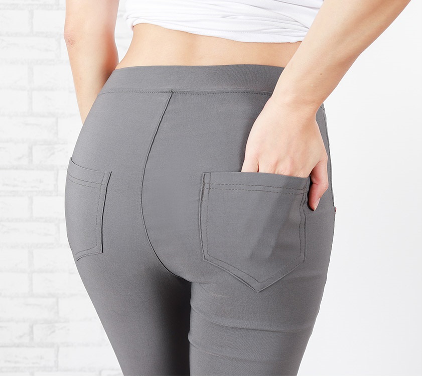 QA-636 STRETCHABLE PANTS GREY