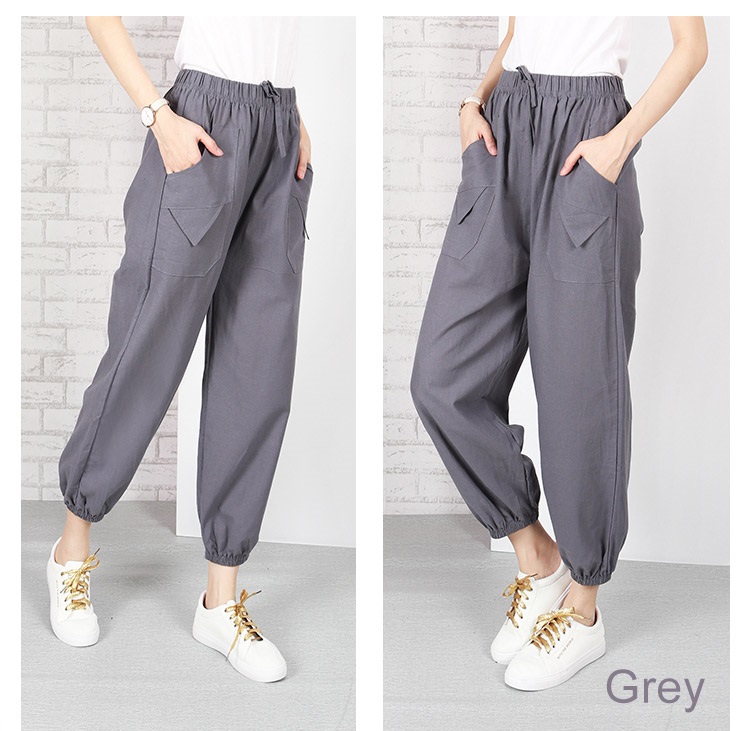 QA-637 KOREAN FASHION PANTS GREY