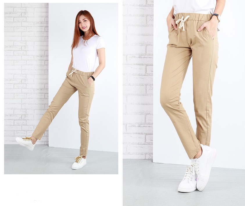 QA-639 CASUAL WOMEN'S TROUSERS KHAKI
