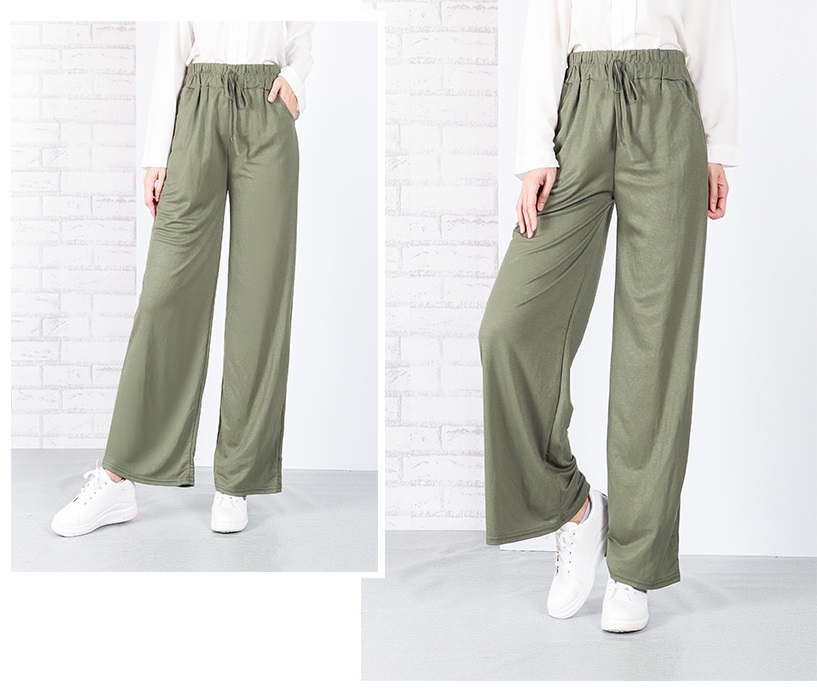 QA-649 FLATTERING WOMEN'S PANTS OLIVE