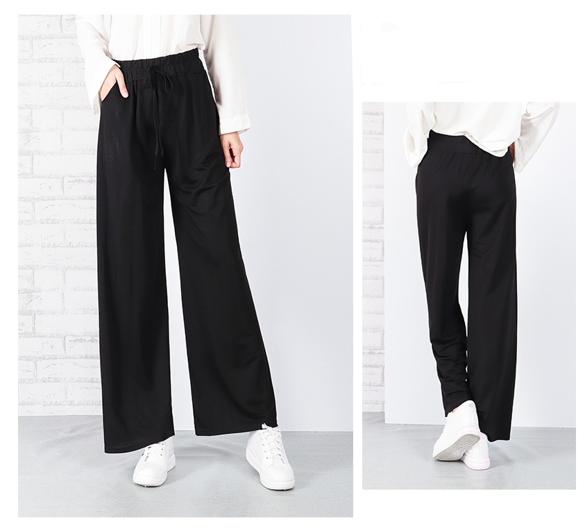 QA-649 FLATTERING WOMEN'S PANTS BLACK