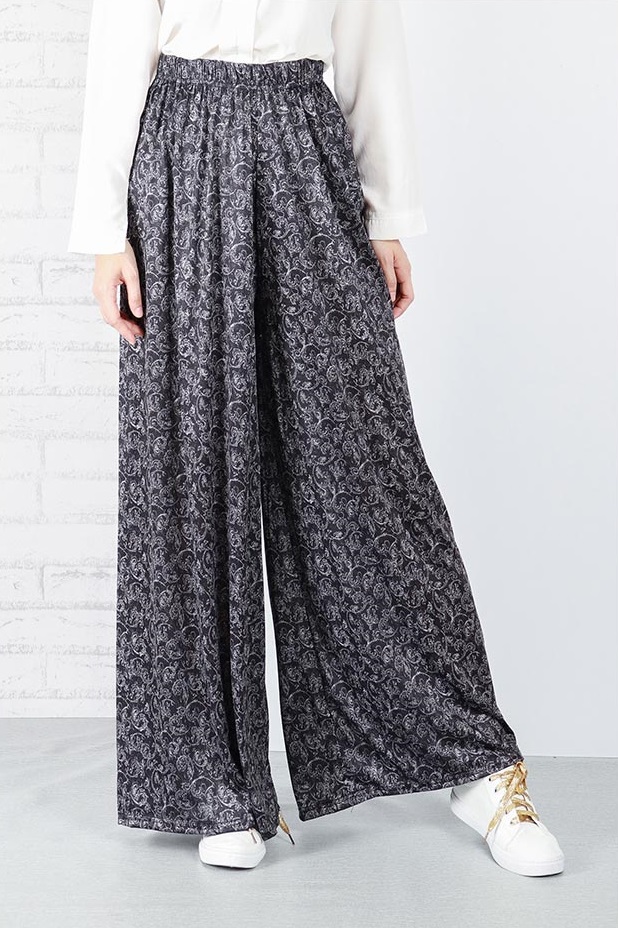 QA-650 PLUS SIZE PRINTED PANTS FLOWER