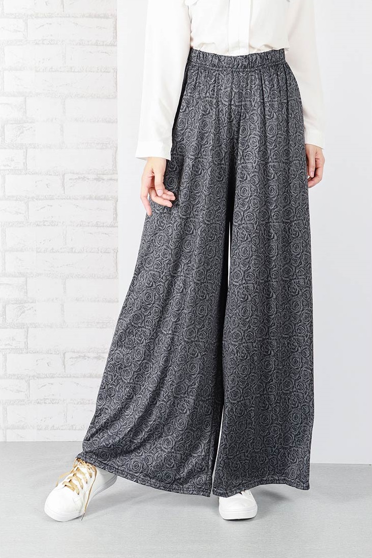 QA-650 PLUS SIZE PRINTED PANTS ROSE